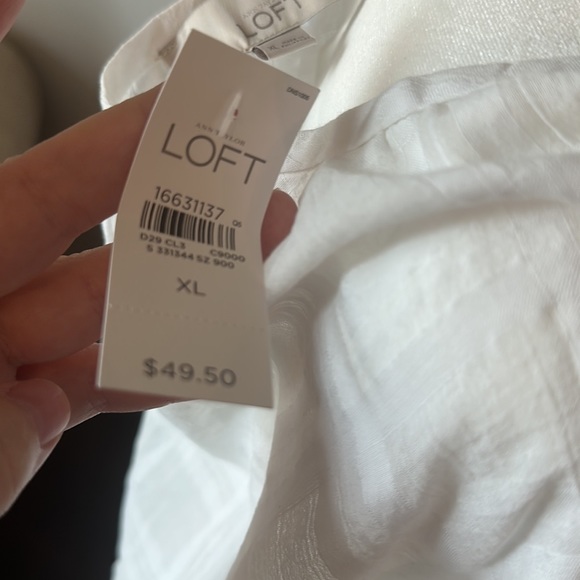 Loft Sheer White Top - Picture 6 of 7